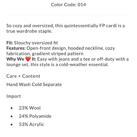 Free People Fuzzy Tan Cardigan Wool Blend Autumn Beau Cardi XS - S with hoodie - Picture 6 of 9